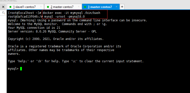 进入master-mysql